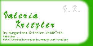 valeria kritzler business card